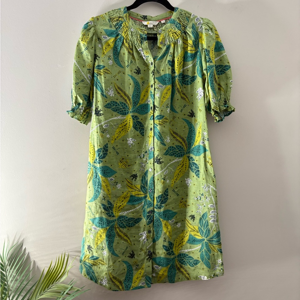 Boden Green and Blue Floral Dress